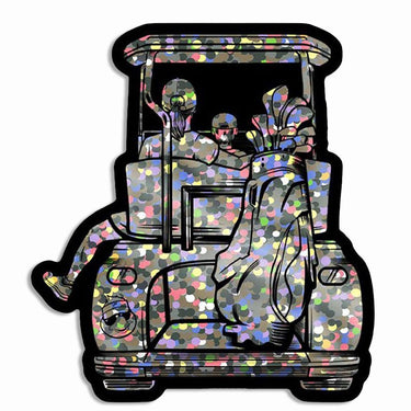 Mom & Son Golf Cart Glitter Sticker